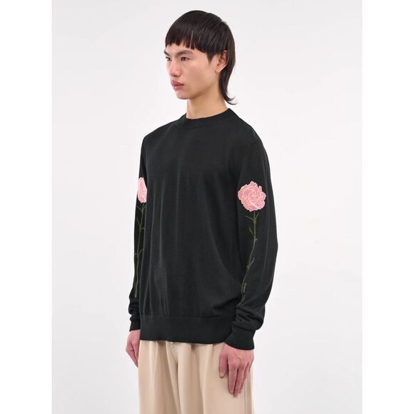 Men's Simone Rocha Carnation Jumper Sweater in Silk Wool Size Large - Picture 2 of 7